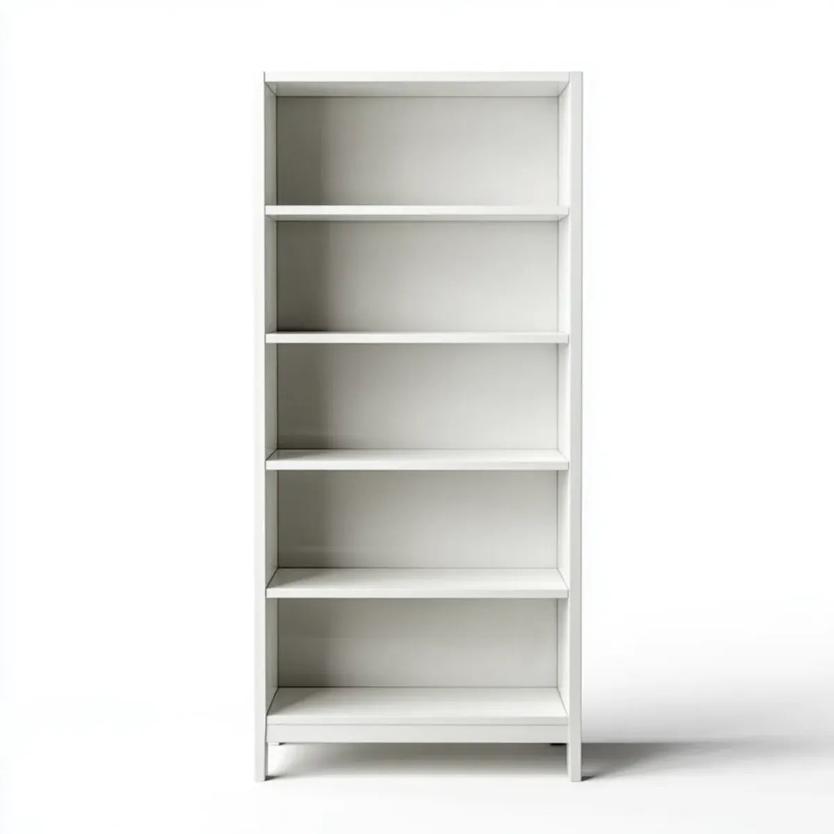 Regał, Biała otwarta biblioteka 5 półek melaminowanych MDF 60 x 30 x 180 cm prostokątny