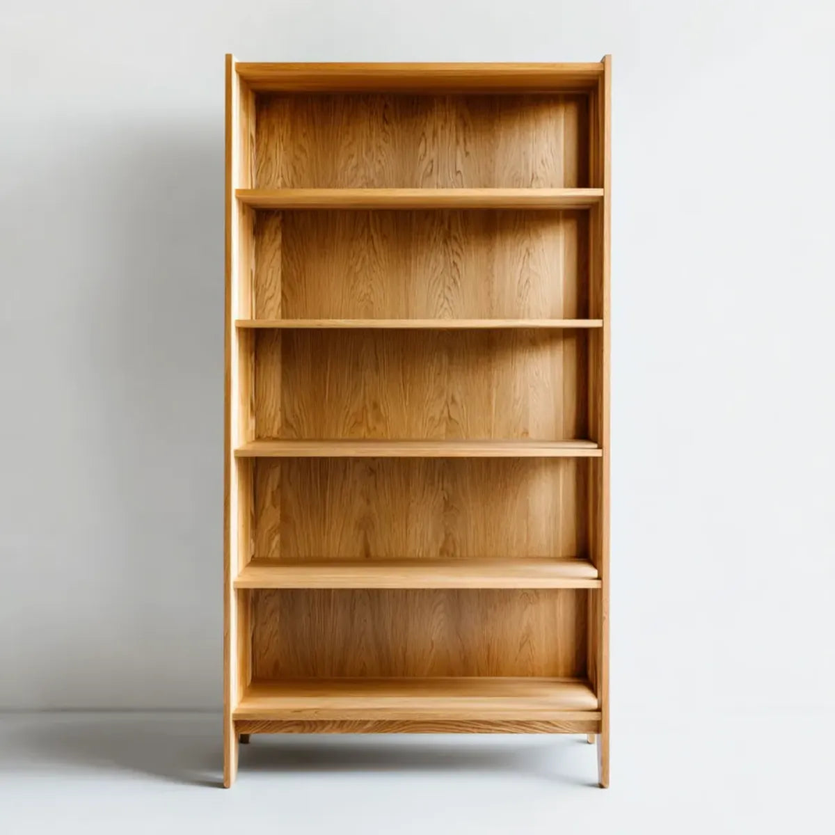 Regał, Otwarta biblioteka w dębie stałym o wymiarach 80 x 35 x 200 cm z 5 prostokątnymi półkami