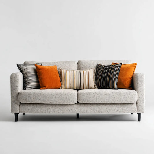 Sofa 2 umieszcza jasnoszary 180 x 85 x 84 cm w prostokątnym kształcie poliestru