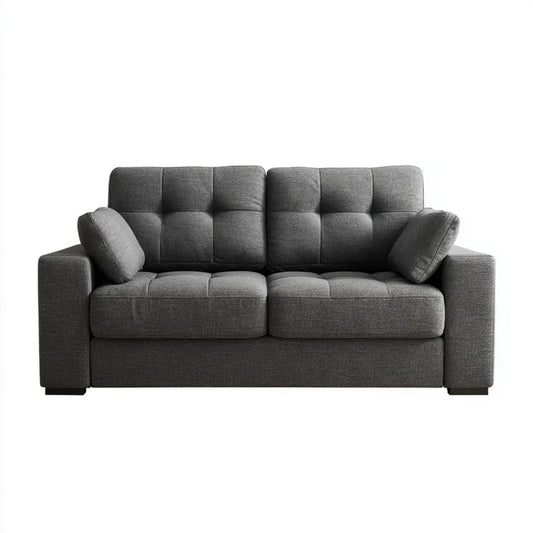 Sofa 2 umieszcza ciemnoszary 180 x 90 x 88 cm w prostokątnym kształcie poliestru